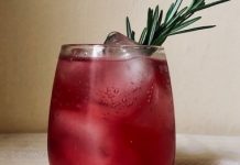 Rosemary Fizz makes a lovely Valentine (along with that chocolate)