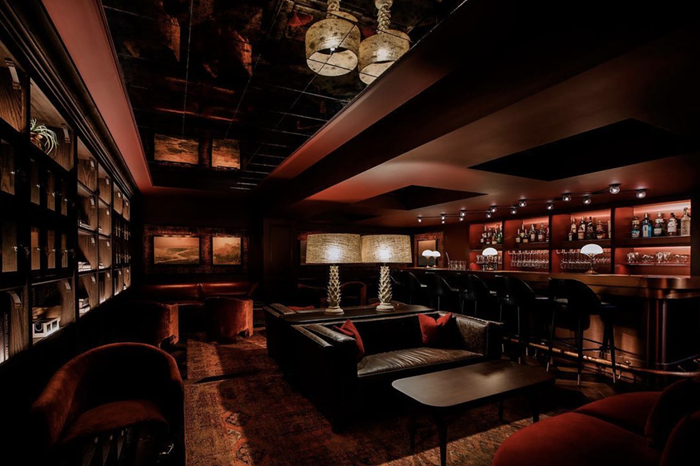 The Fairmont Olympic Hotels swanky new speakeasy Founders Club is concealed behind a bookcase. The Fairmont Olympic Hotels swanky new speakeasy Founders Club is concealed behind a bookcase.