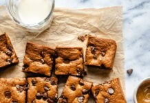 Fudgy Almond Butter Blondies